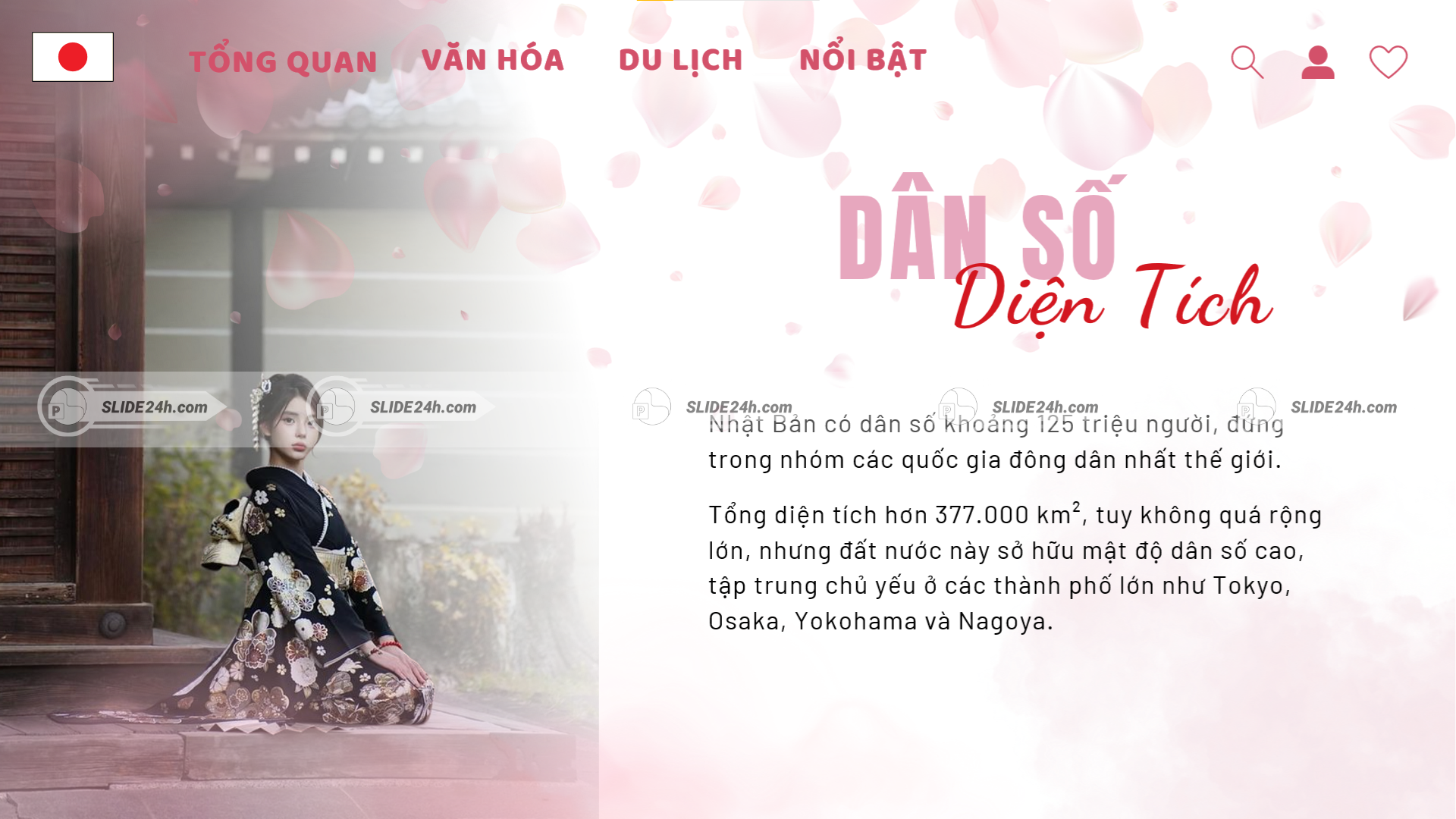 Dân số và diện tích Nhật Bản