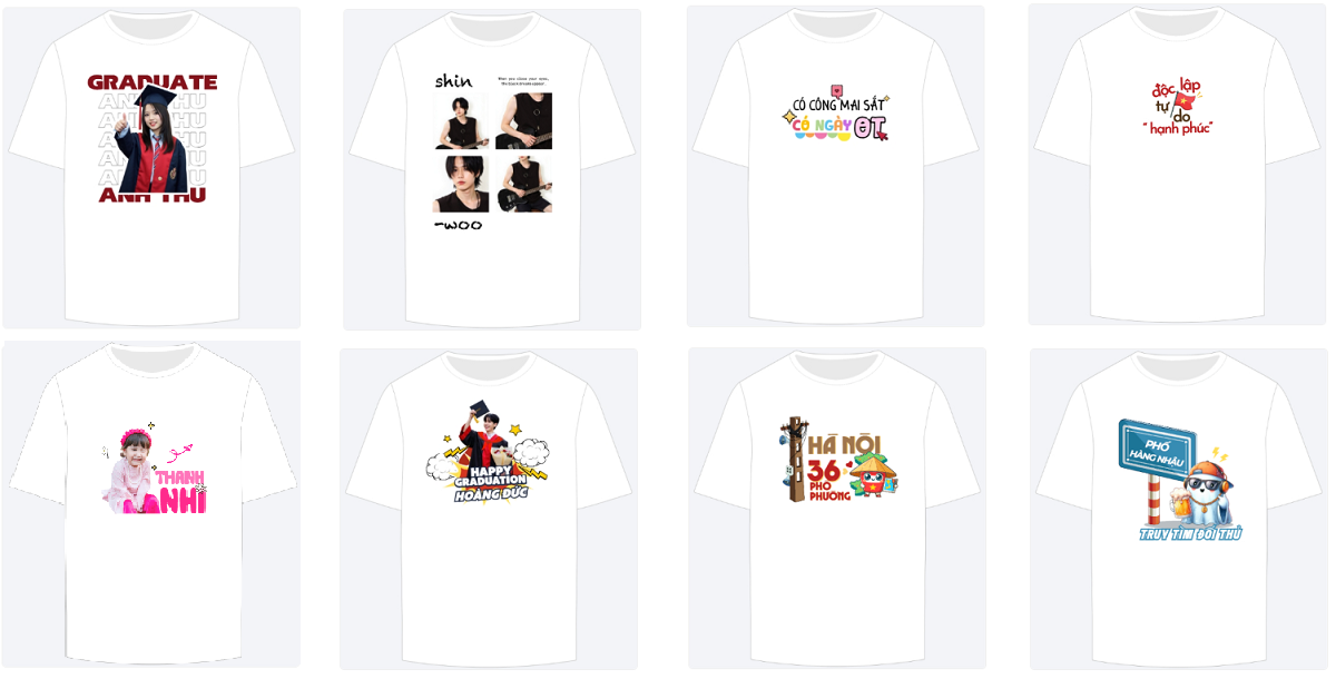 Thiết kế áo thun online và in áo thun theo yêu cầu đẹp, chất lượng và giao hàng toàn quốc từ 1 cái