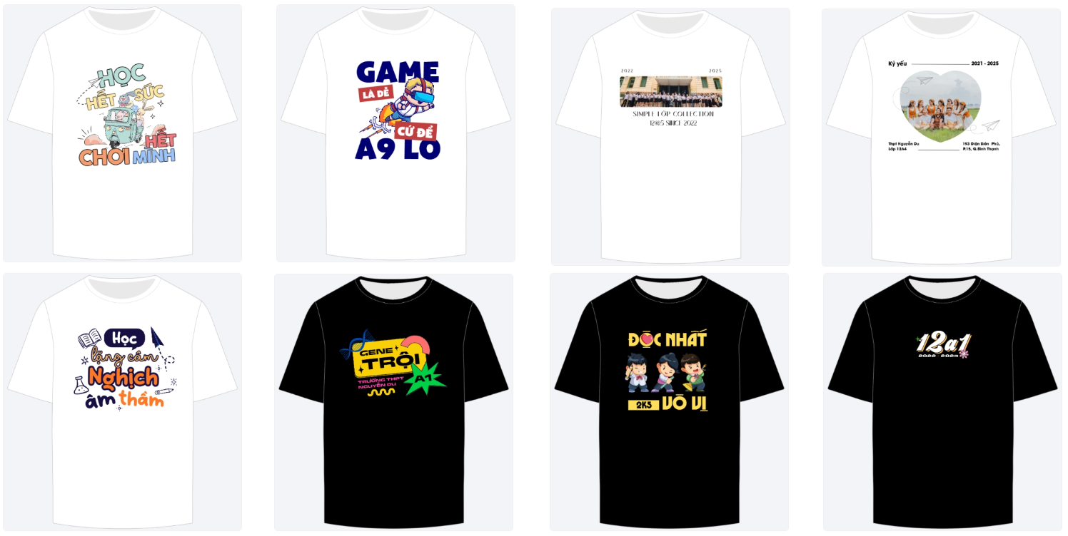 Thiết kế áo thun online và in áo thun theo yêu cầu đẹp, chất lượng và giao hàng toàn quốc từ 1 cái
