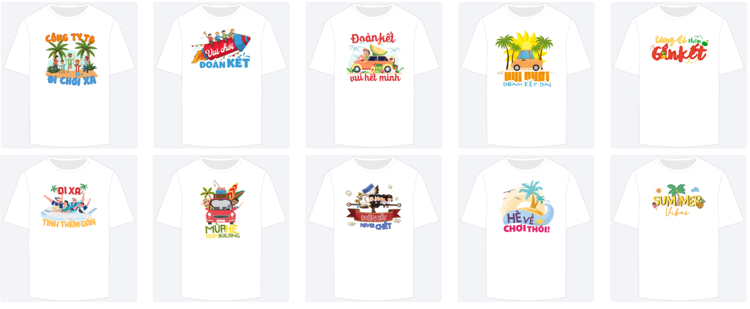 Thiết kế áo thun online và in áo thun theo yêu cầu đẹp, chất lượng và giao hàng toàn quốc từ 1 cái