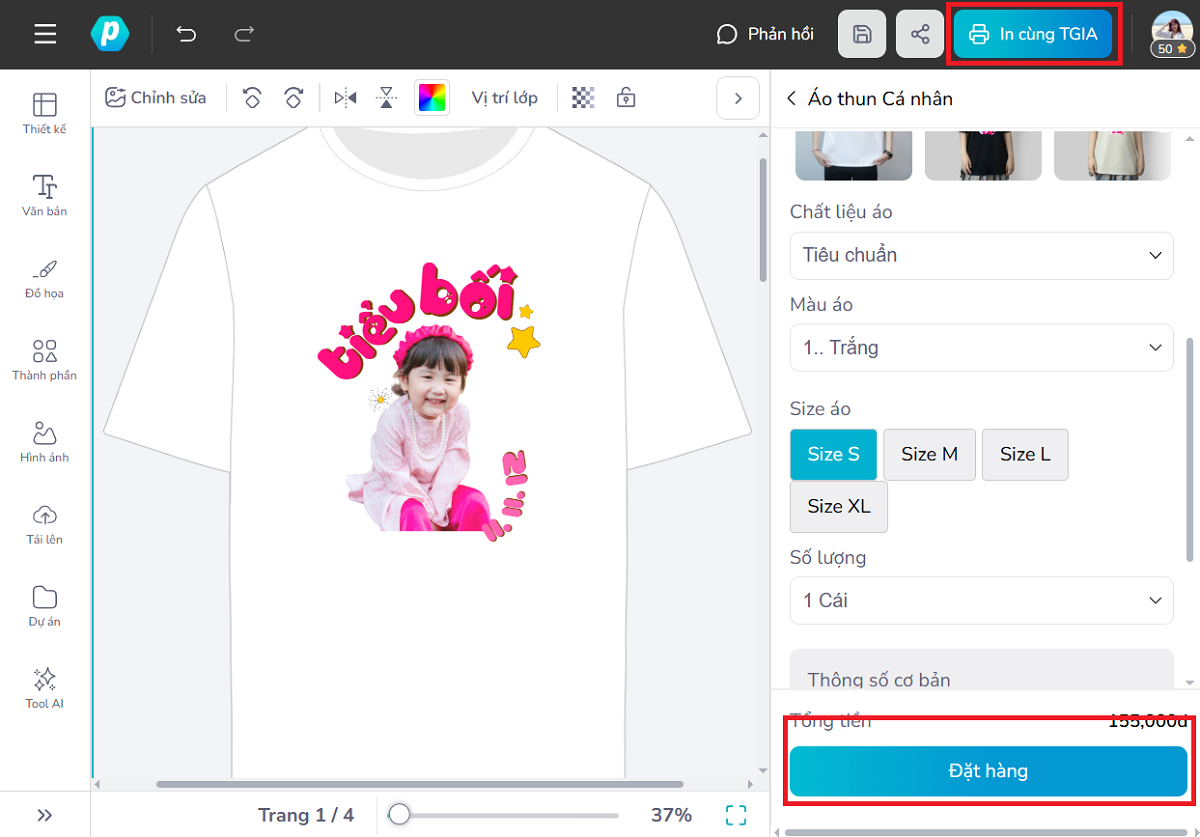 Thiết kế áo thun online và in áo thun theo yêu cầu đẹp, chất lượng và giao hàng toàn quốc từ 1 cái