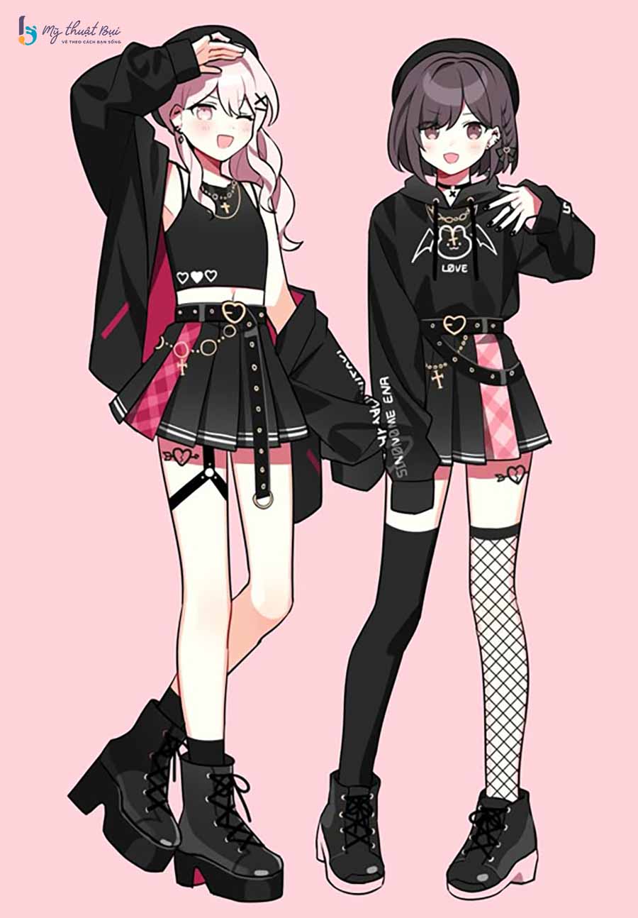 Vẽ váy anime ngầu