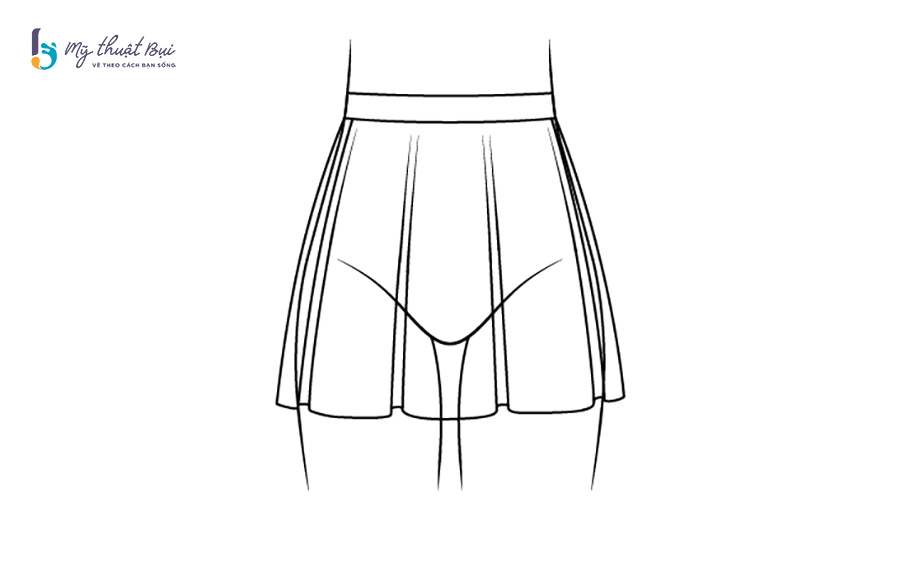 Vẽ phần chân váy anime