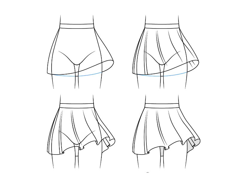 Hoàn thiện tác phẩm vẽ váy anime