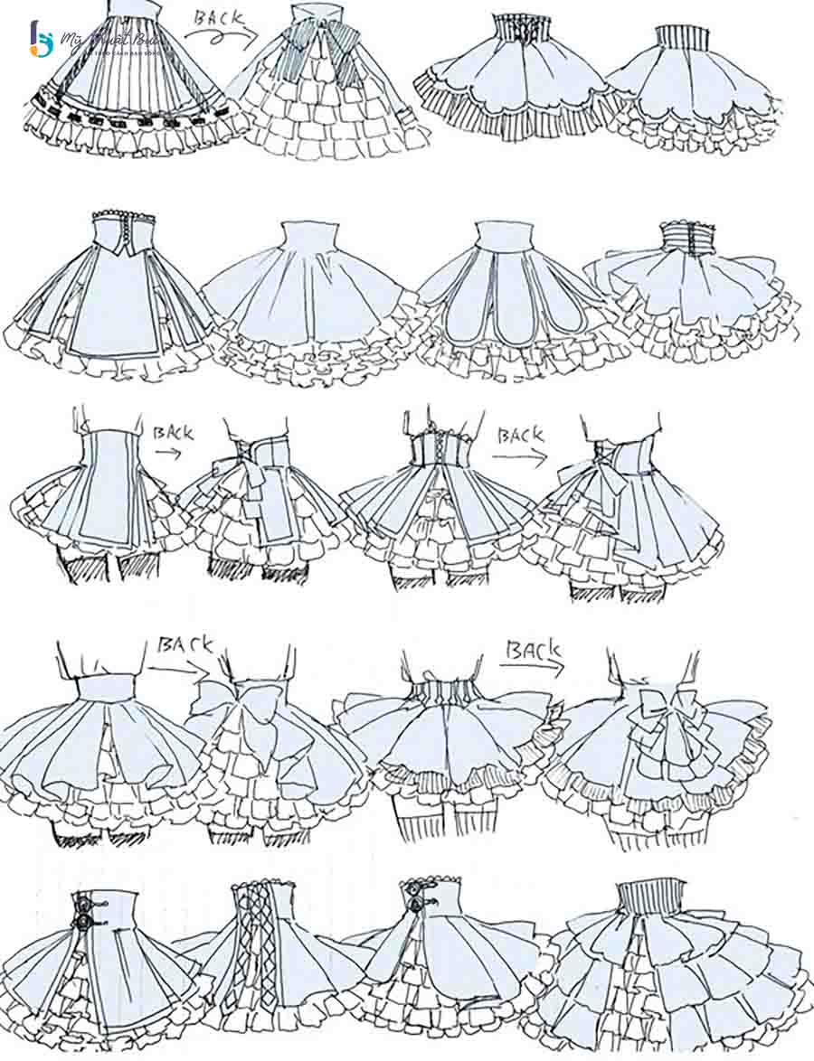 Vẽ chân váy anime