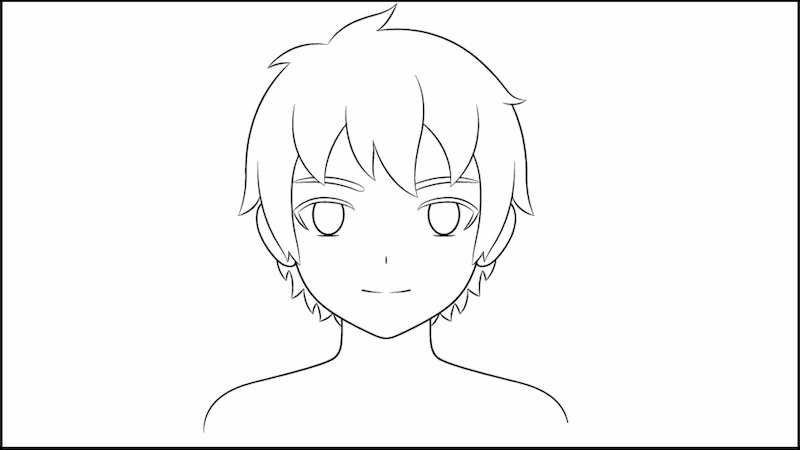 Phác họa kiểu tóc cho nhân vật anime nam