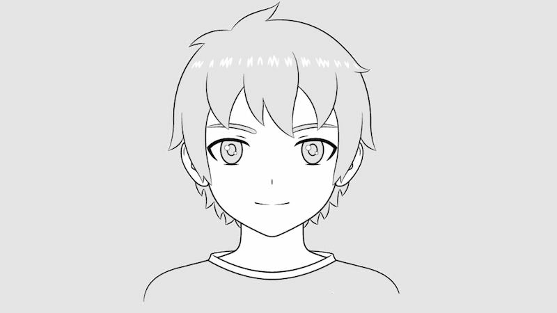 Hoàn thiện bản vẽ tranh anime nam