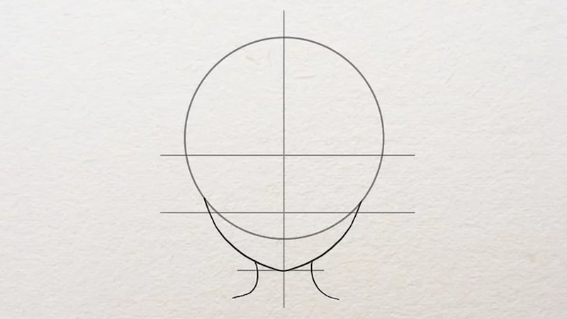 Vẽ cằm và cổ của nhân vật anime