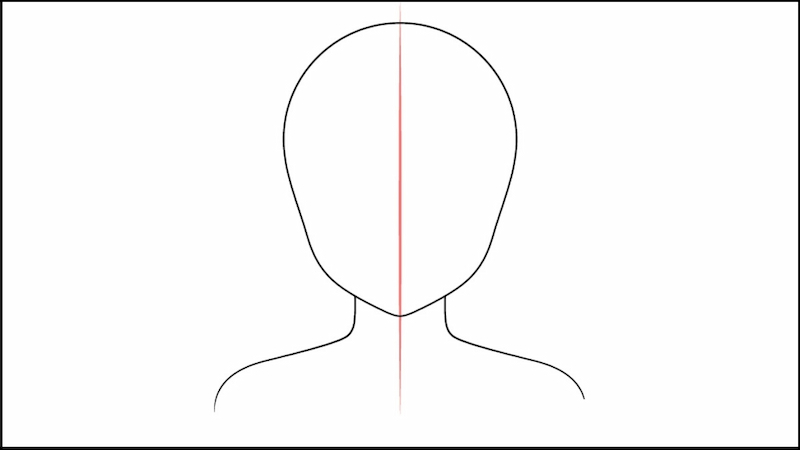Phác thảo hình dạng đầu, cổ và vai