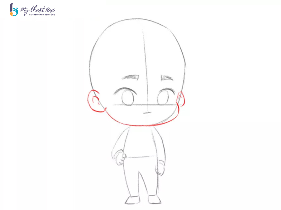 Vẽ khuôn mặt cho chibi nam