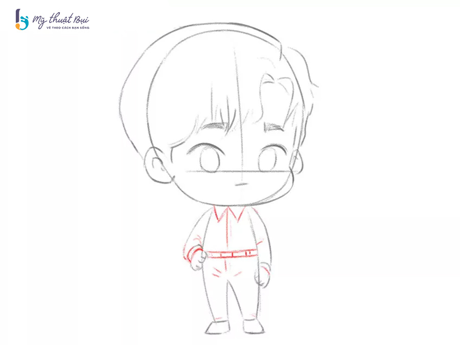 Vẽ quần áo cho chibi nam