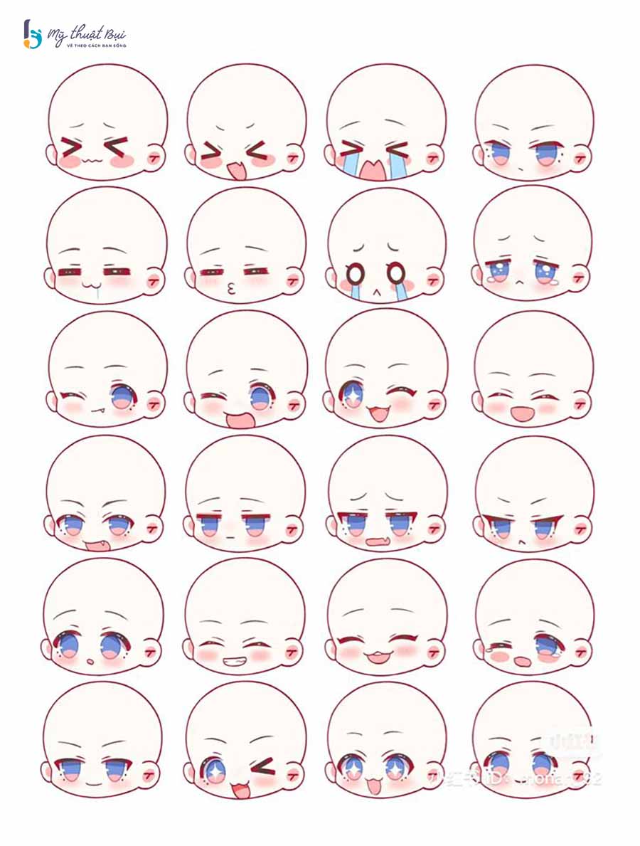 Vẽ mắt chibi nam