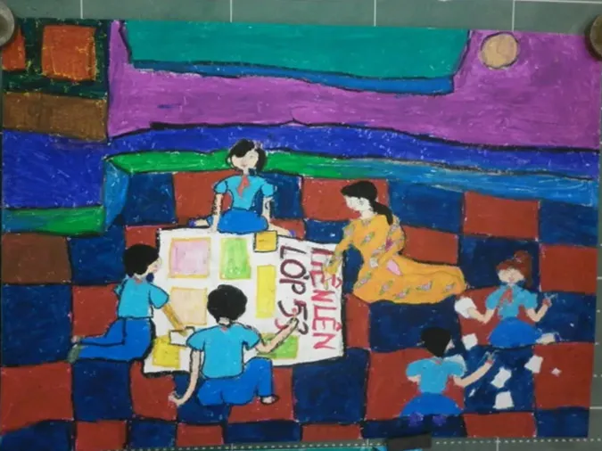 85 bức tranh vẽ cô giáo đẹp, ý nghĩa nhân ngày 20/11 34