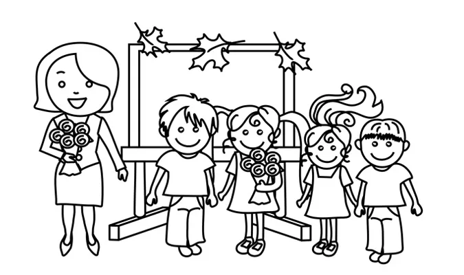 85 bức tranh vẽ cô giáo đẹp, ý nghĩa nhân ngày 20/11 46