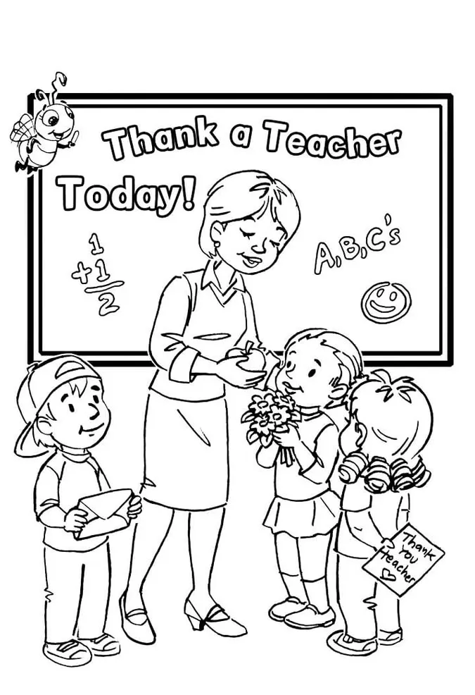 85 bức tranh vẽ cô giáo đẹp, ý nghĩa nhân ngày 20/11 49