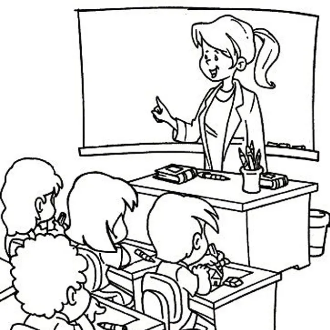 85 bức tranh vẽ cô giáo đẹp, ý nghĩa nhân ngày 20/11 62