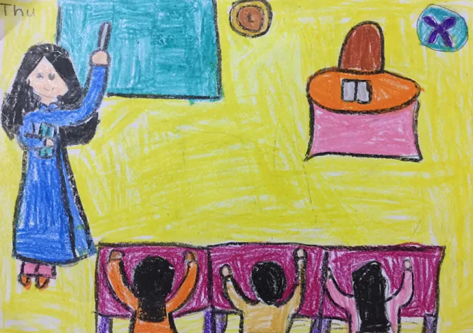 85 bức tranh vẽ cô giáo đẹp, ý nghĩa nhân ngày 20/11 65