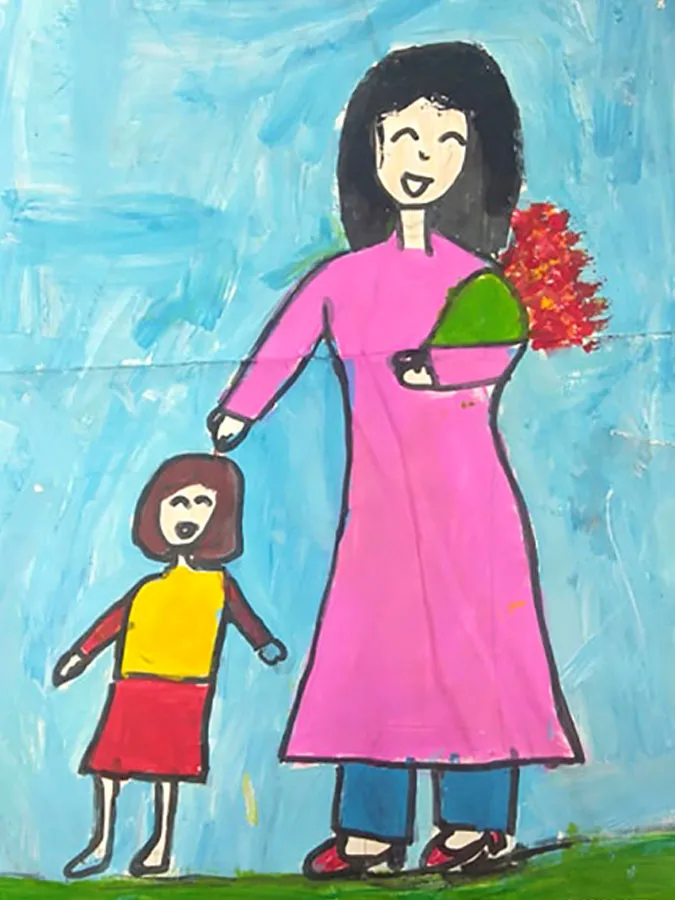 85 bức tranh vẽ cô giáo đẹp, ý nghĩa nhân ngày 20/11 9