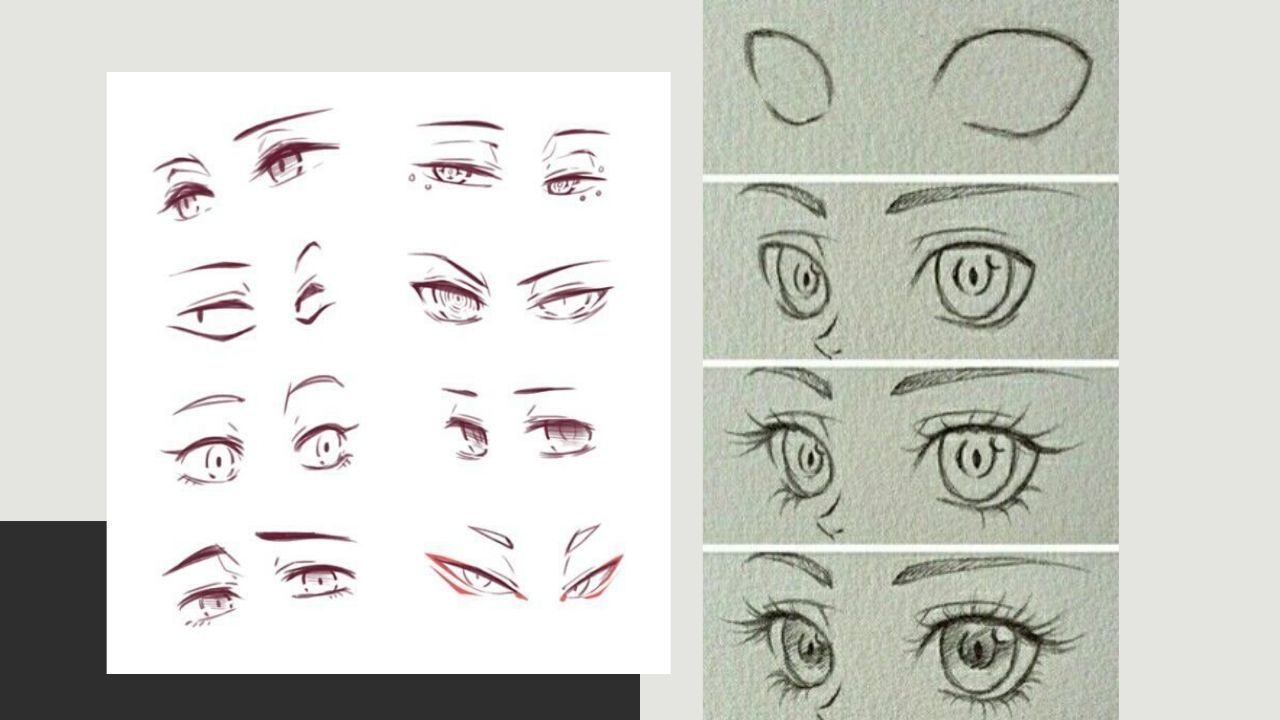 Cách vẽ mắt và lông mày