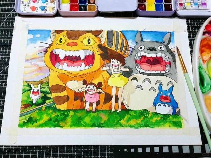 tranh vẽ anime đơn giản