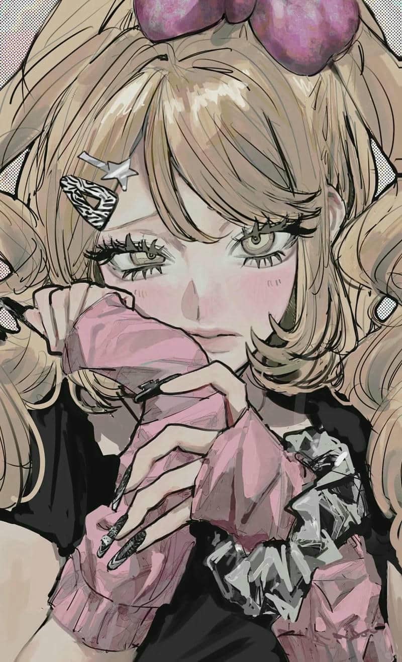 tranh vẽ anime nữ ngầu