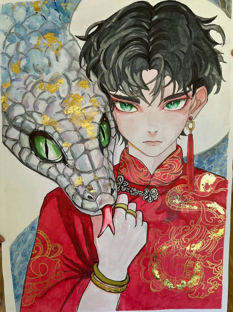 vẽ tranh anime nam ngầu