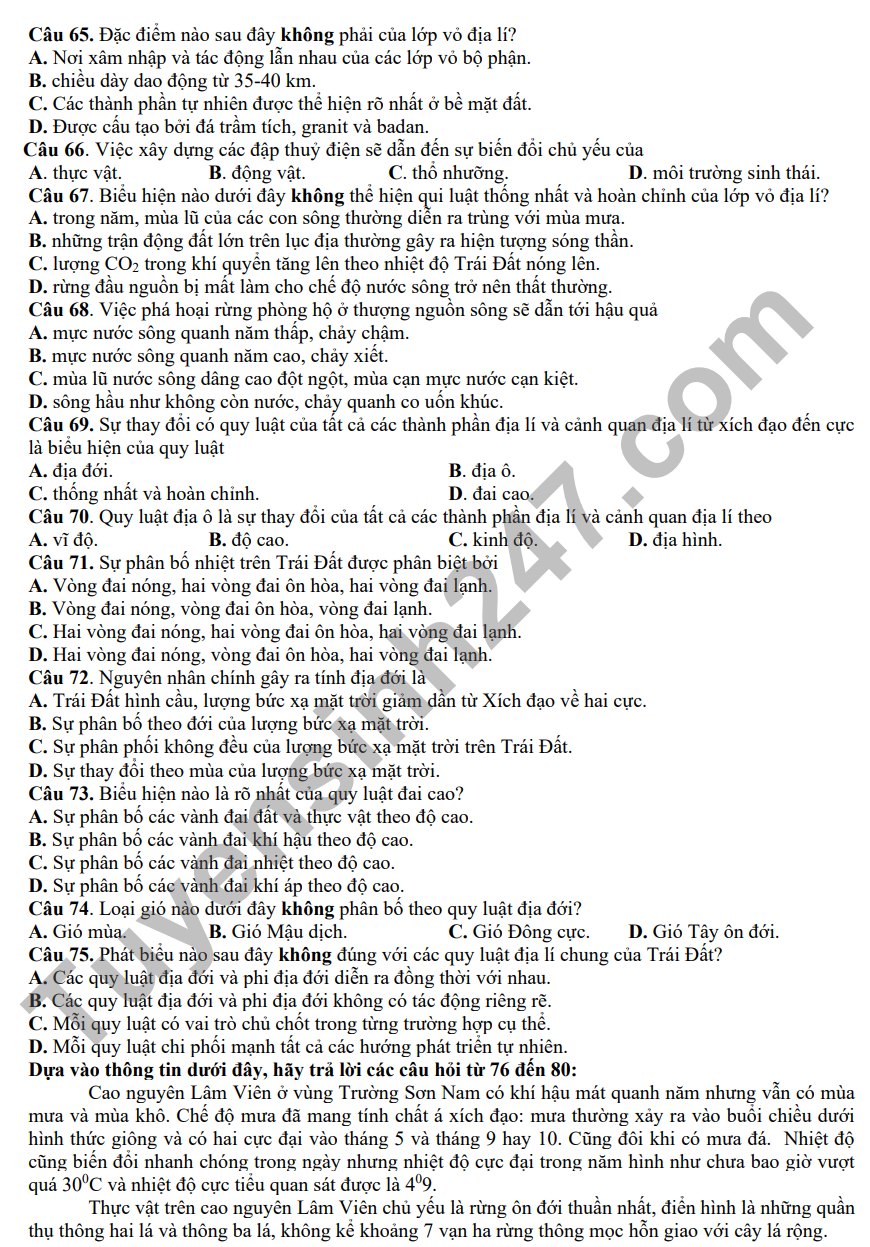 De cuong mon Dia on tap ki 1 lop 10 THPT Yen Hoa, Ha Noi 2022