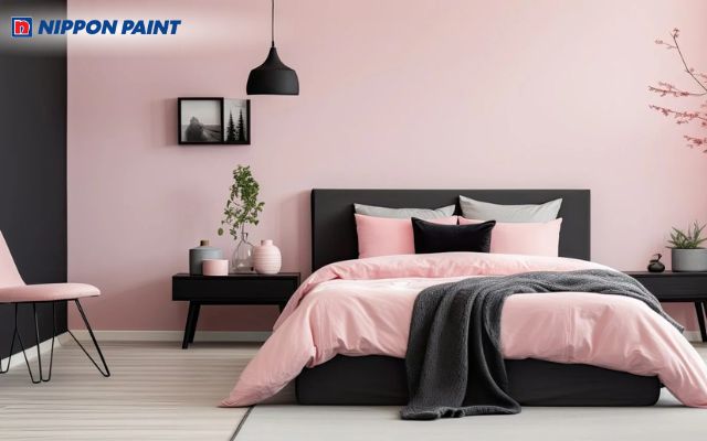 Màu đen khi đi cùng màu hồng tạo nên điểm nhấn mạnh mẽ