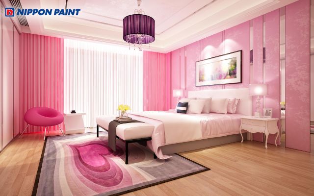 Màu hồng còn tạo cảm giác ấm áp và gần gũi cho không gian