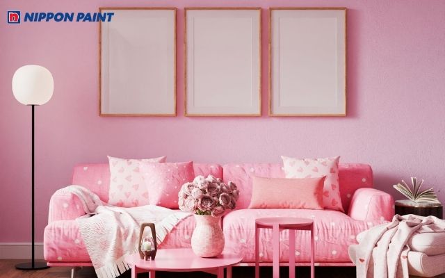 Sắc hồng được coi là màu tinh tế và sang trọng trong nội thất hiện đại