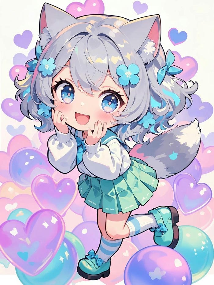 Ảnh chibi nữ anime phong thái ngộ nghĩnh đầy hấp dẫn