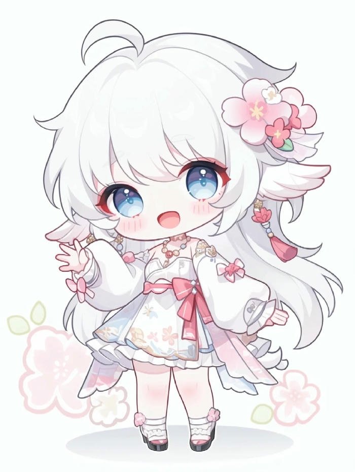 Hình ảnh anime chibi nữ biểu cảm vui tươi cuốn hút