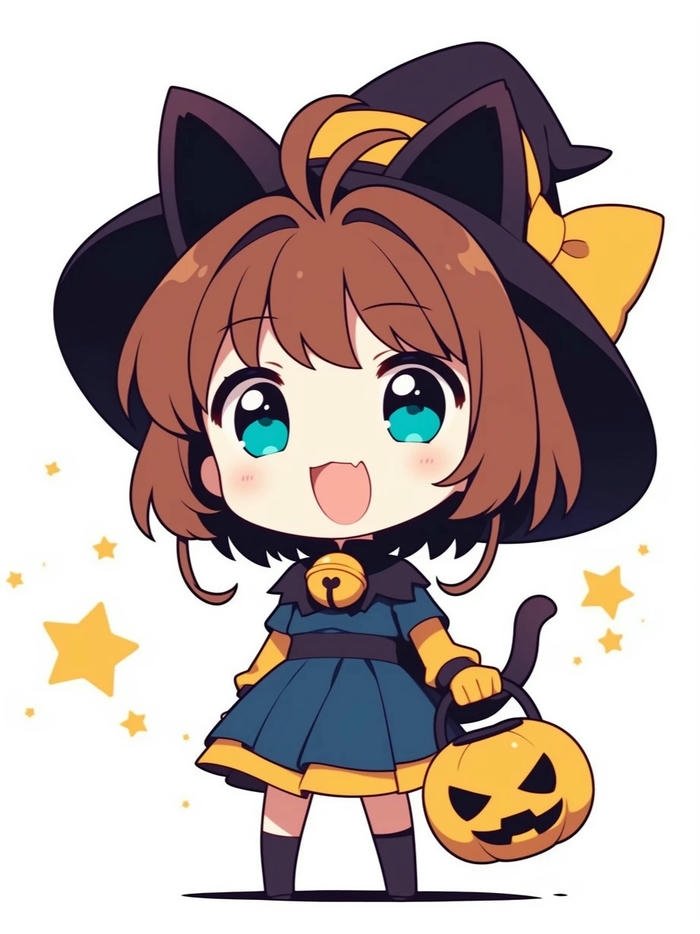 Hình anime nữ chibi mang phong cách dễ thương cuốn hút
