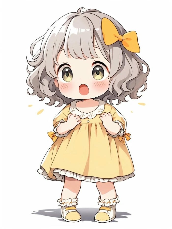 Ảnh anime nữ chibi đường nét tròn trịa dễ thương nổi bật