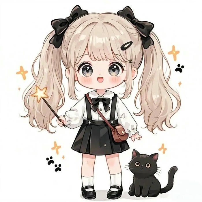 chibi anime ảnh nữ kawaii