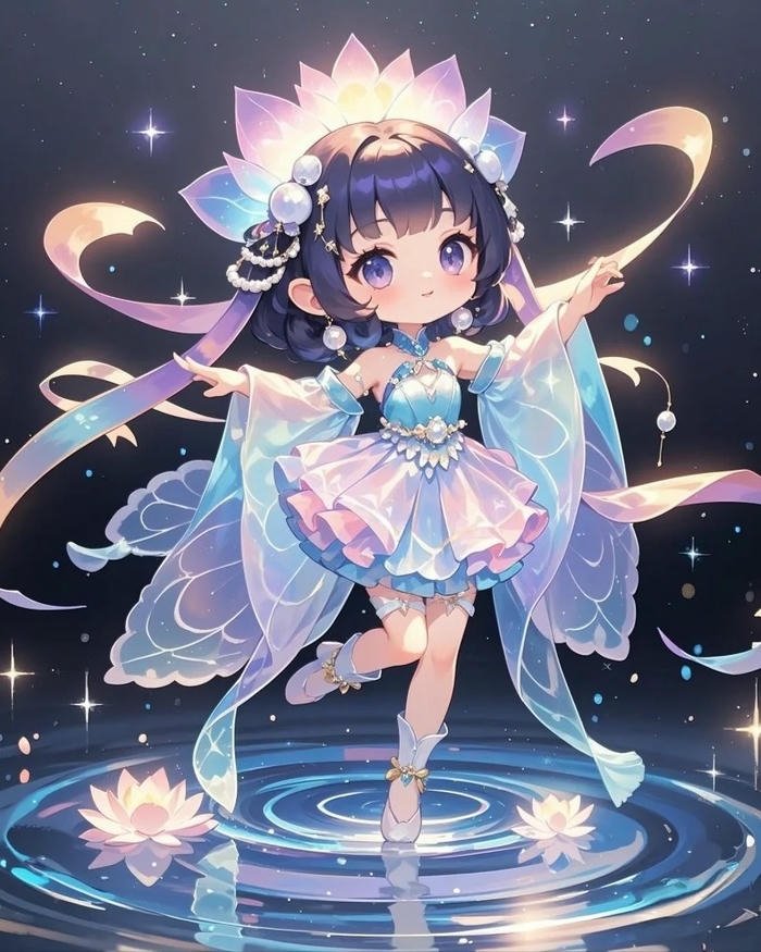 Ảnh anime nữ chibi phong cách dễ thương đầy cuốn hút