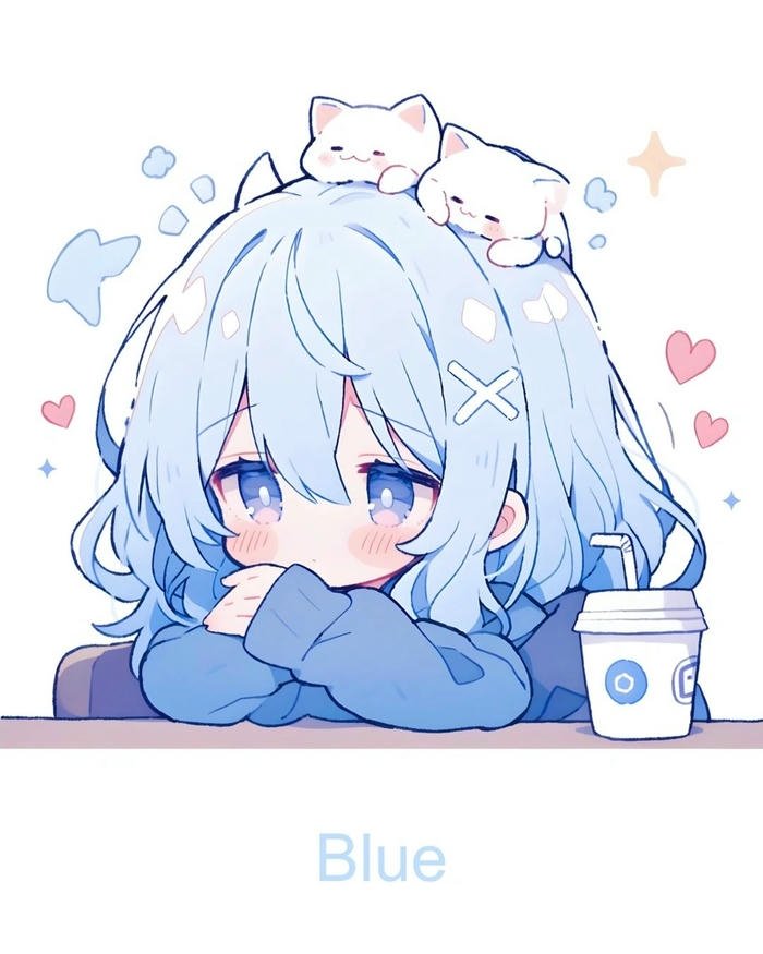 Ảnh anime nữ chibi tạo dáng linh hoạt đầy dễ thương