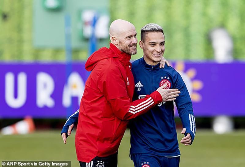 Ten Hag rất muốn tái hợp với cậu học trò cũ Antony tại Man Utd. ẢNH: GETTY