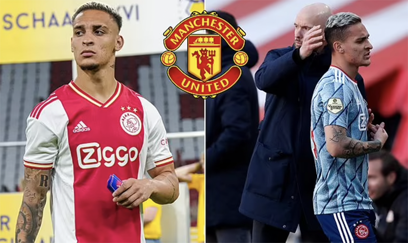 Việc Antony tái ngộ với ông thầy Ten Hag ở Old Trafford chỉ còn là vấn đề thời gian. ẢNH: DAILY MAIL