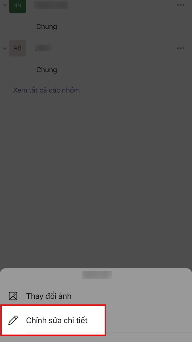 Chọn Chỉnh sửa chi tiết