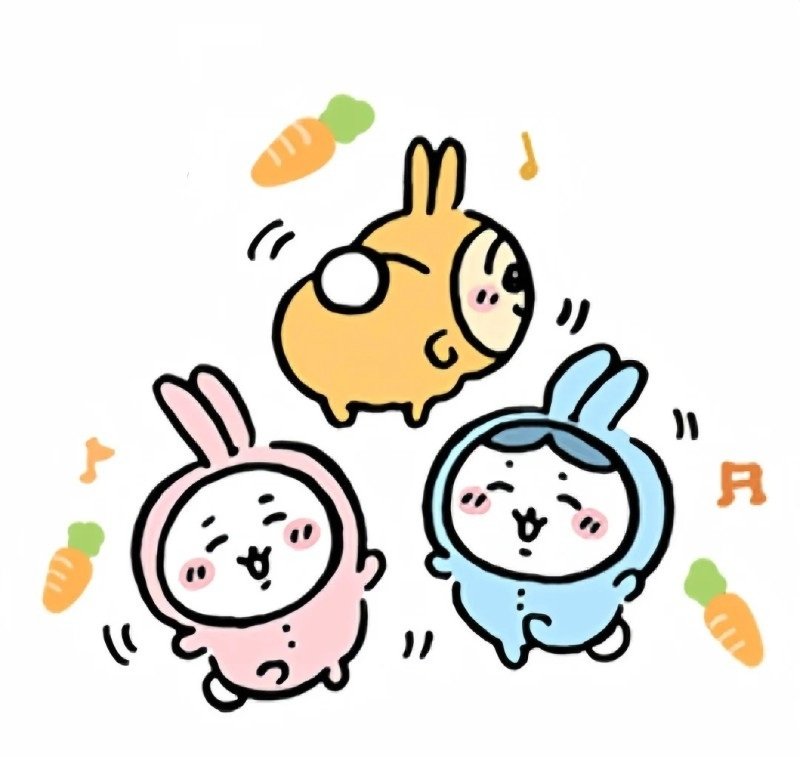 Hình ảnh avatar nhóm 3 người vô tri tone pastel nhẹ nhàng