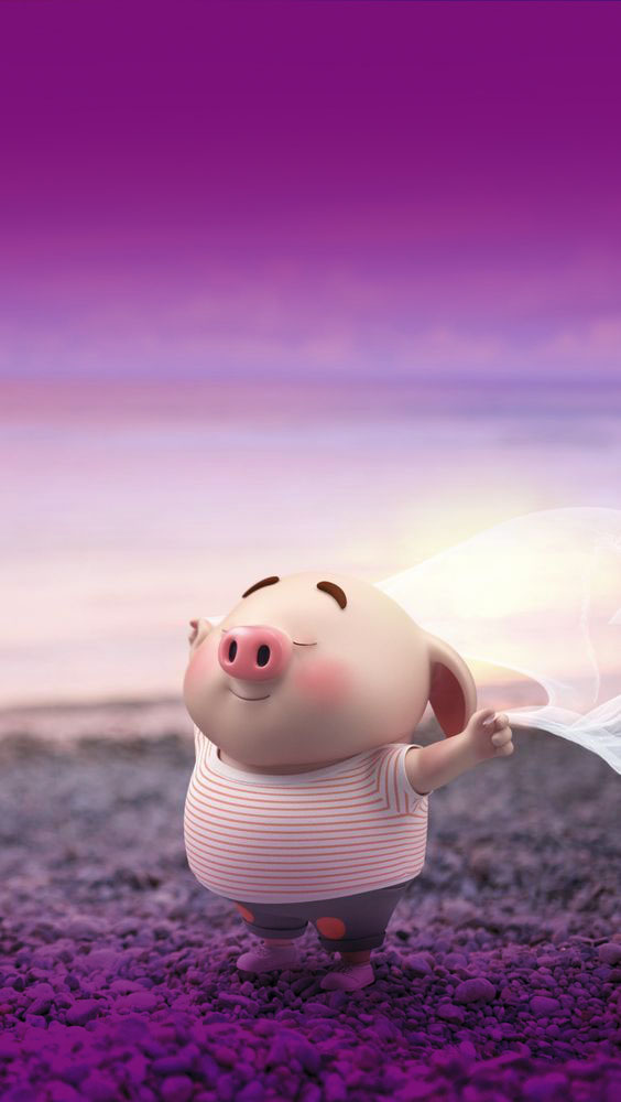 heo tím cute đáng yêu