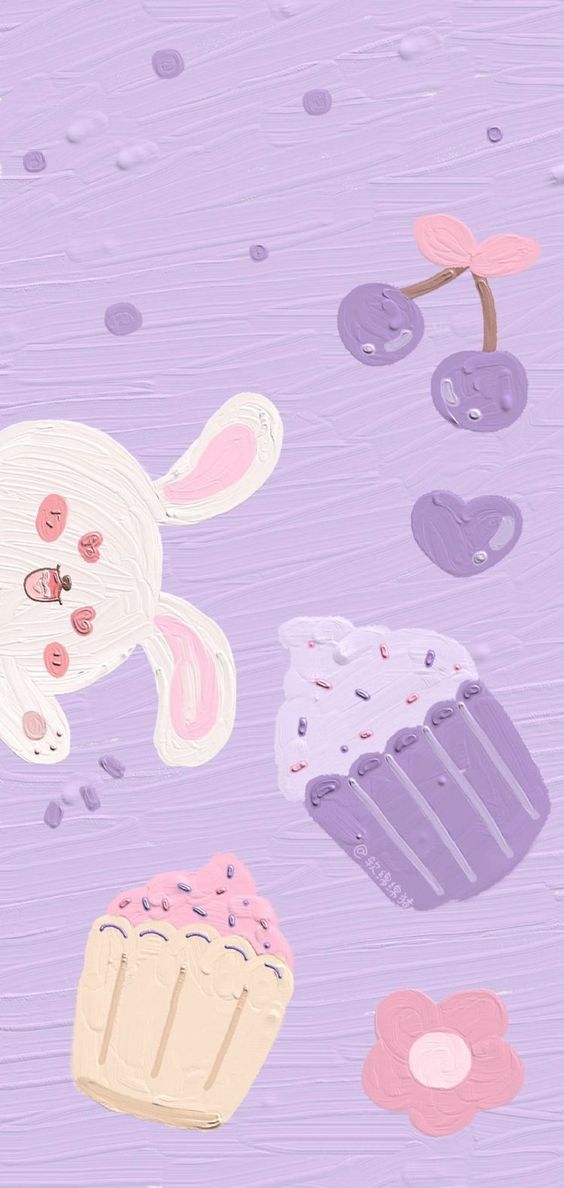 cute ảnh nền tím