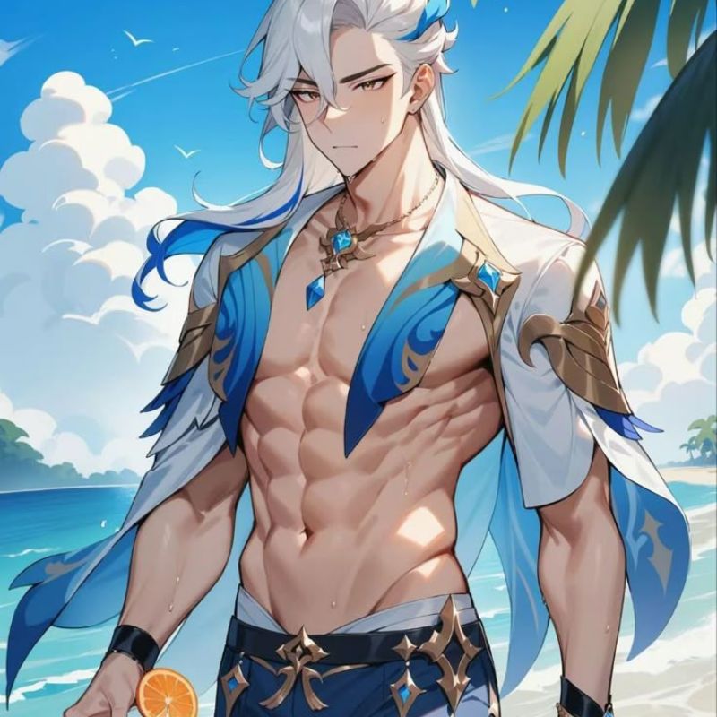 Ảnh nam anime bụng 6 múi