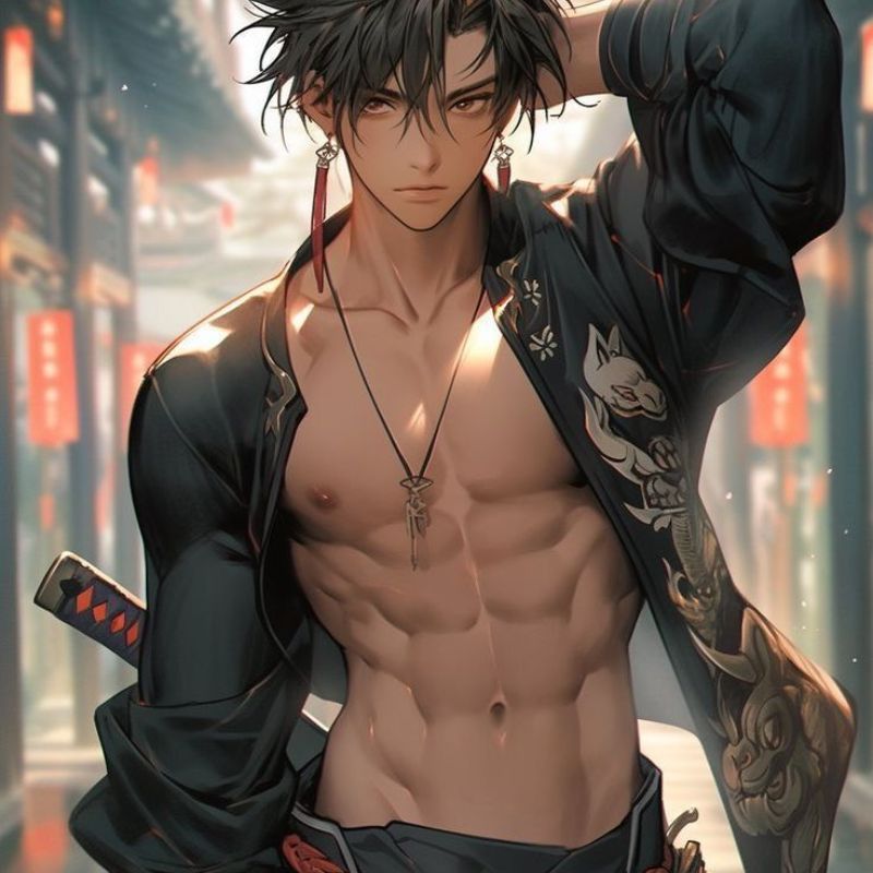 Ảnh anime boy ngầu lạnh lùng 6 múi