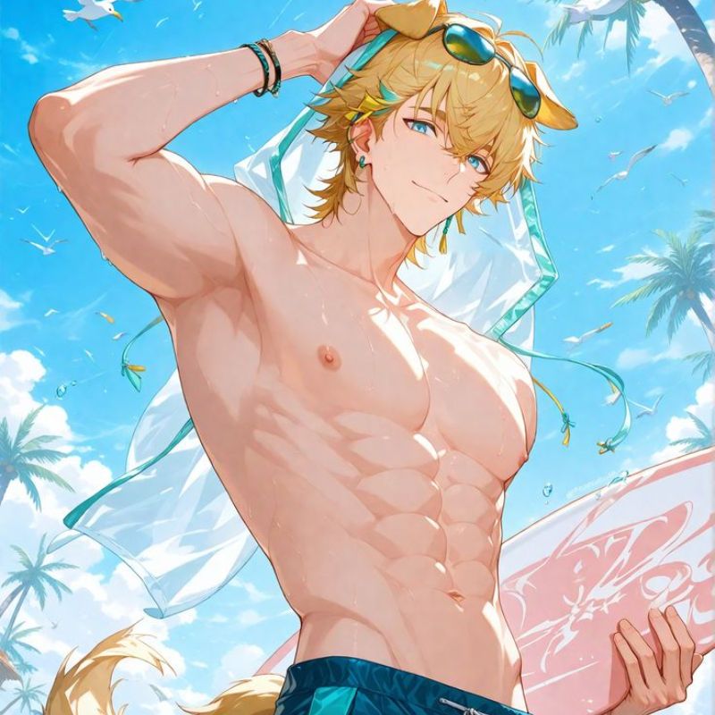 Boy 6 múi ảnh anime biển