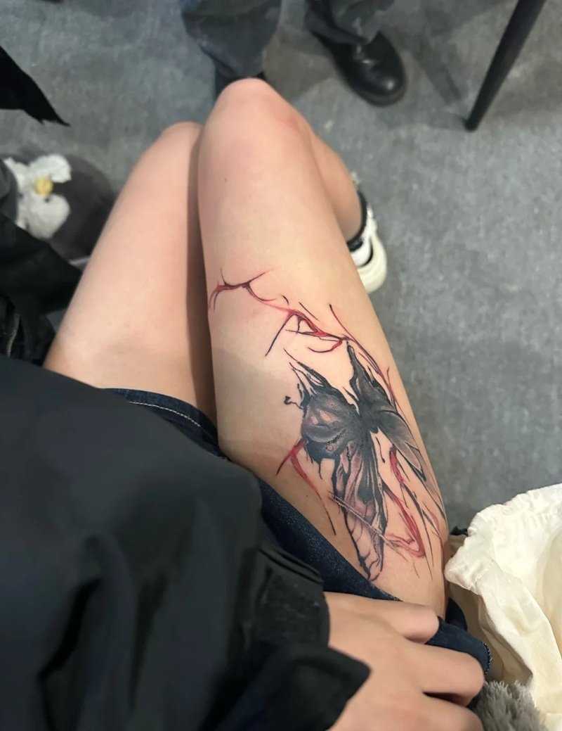 Hình xăm đùi đẹp cho nam cực chất dành cho người mê tattoo