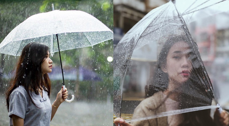 Dùng ô che nửa gương mặt giúp ảnh trở nên cuốn hút hơn