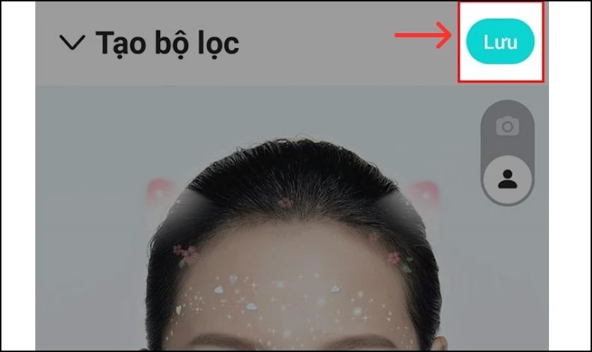 Nhấn Lưu và nó sẽ lưu trong thư viện ảnh
