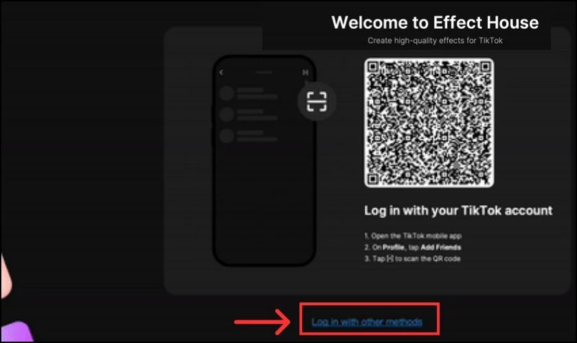 Log in with other methods